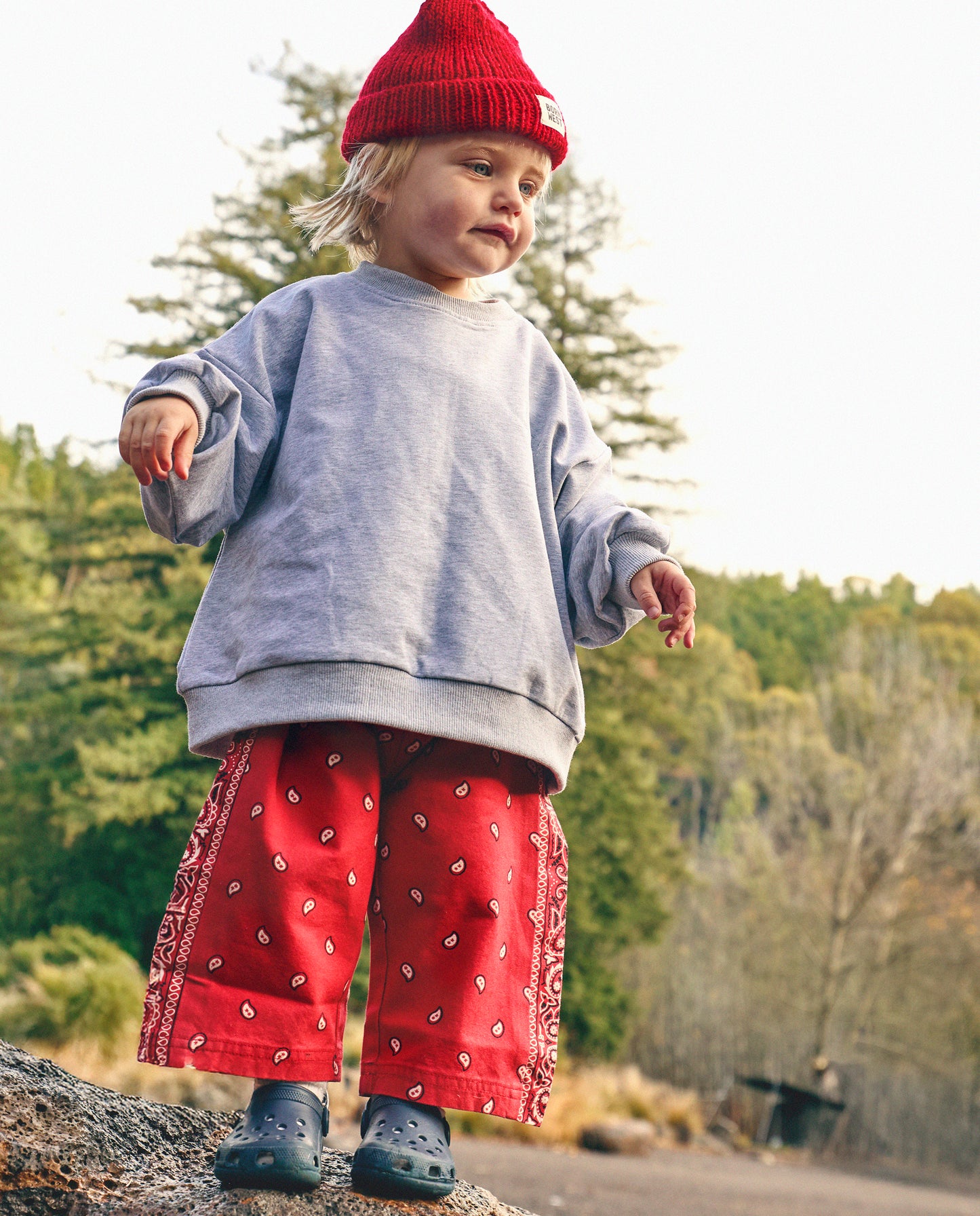 Born West - Hand Knitted Beanie - Cherry