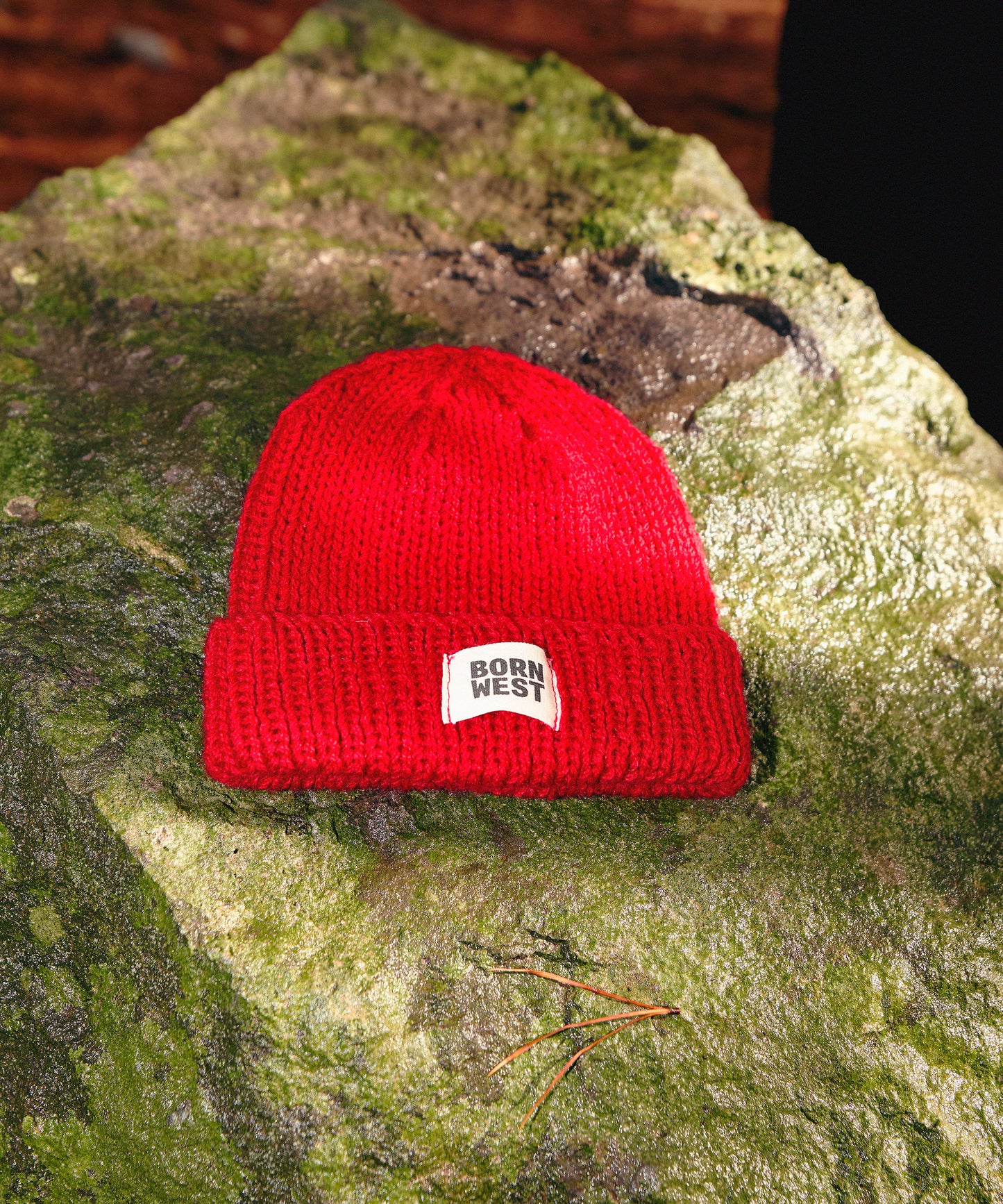 Born West - Hand Knitted Beanie - Cherry
