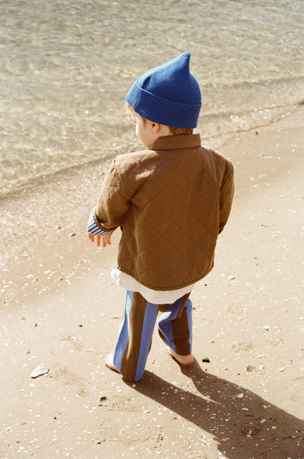 Grown - Organic Quilted Denim Jacket - Coffee