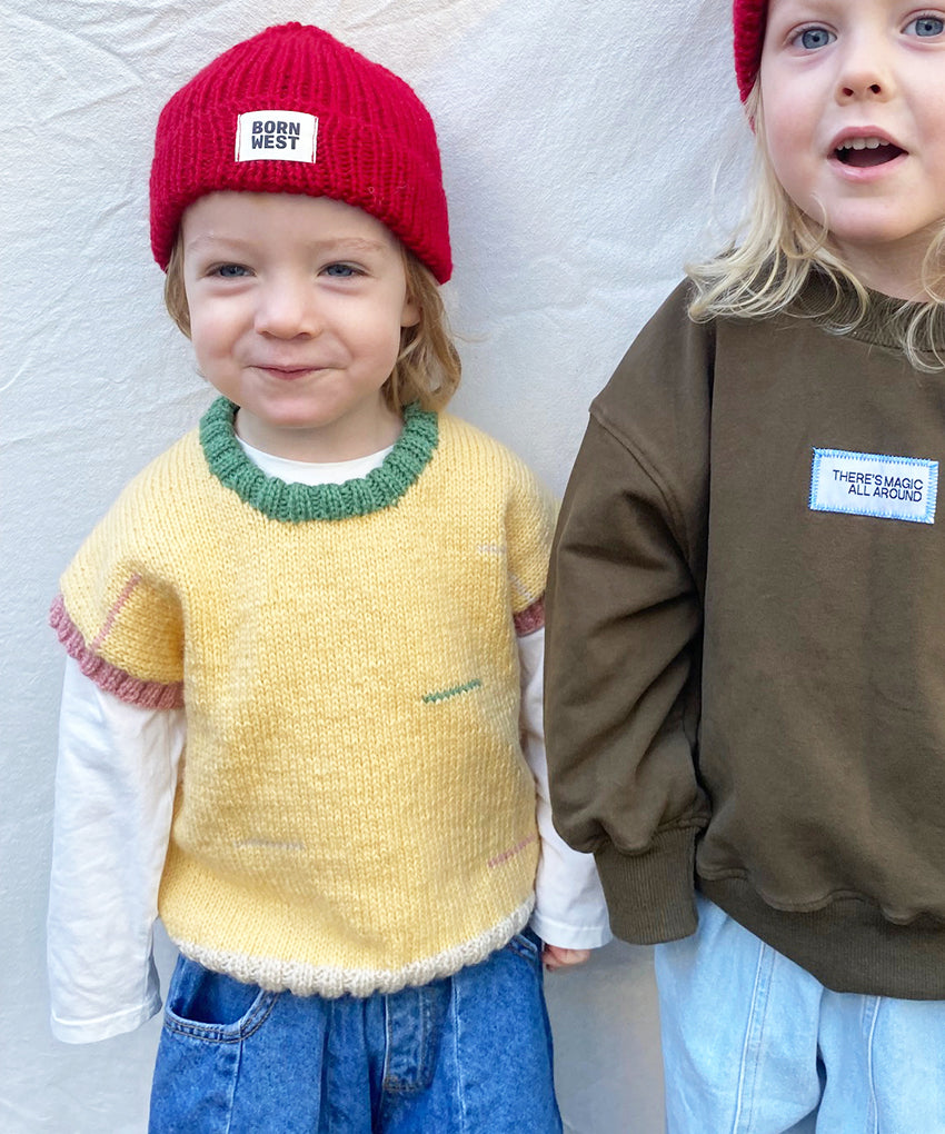 Born West - Hand Knitted Vest - Maize