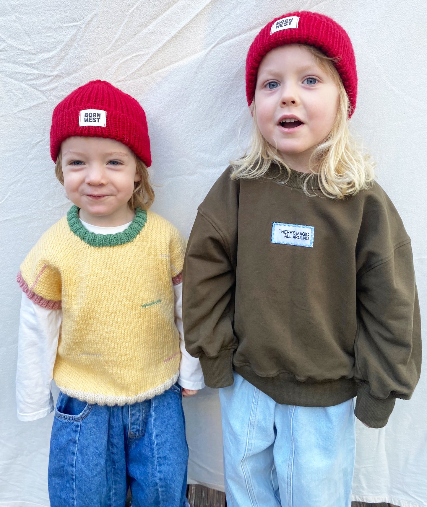 Born West - Hand Knitted Beanie - Cherry