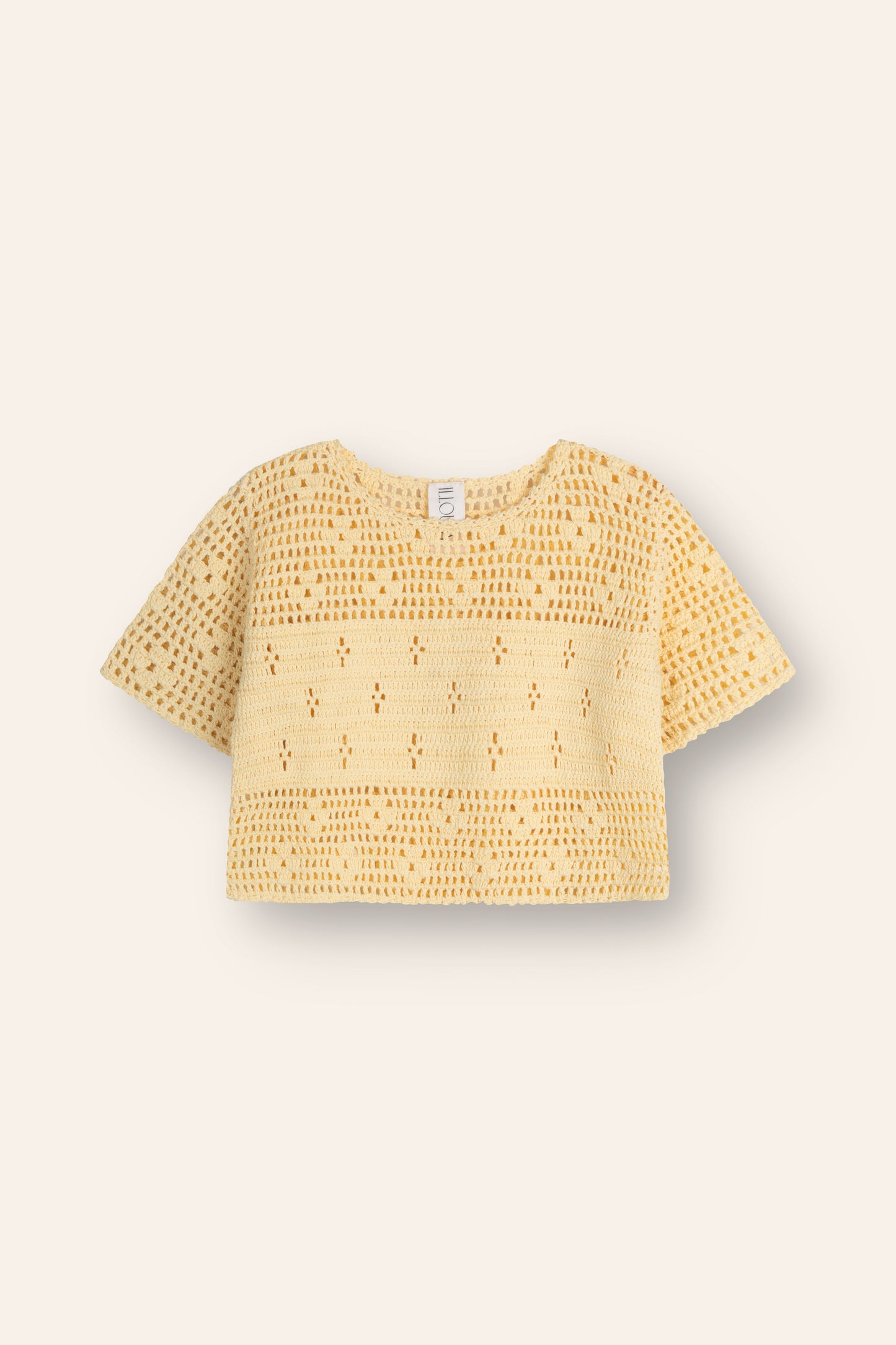 Illoura the Label - Filet Crochet Crop - Butter