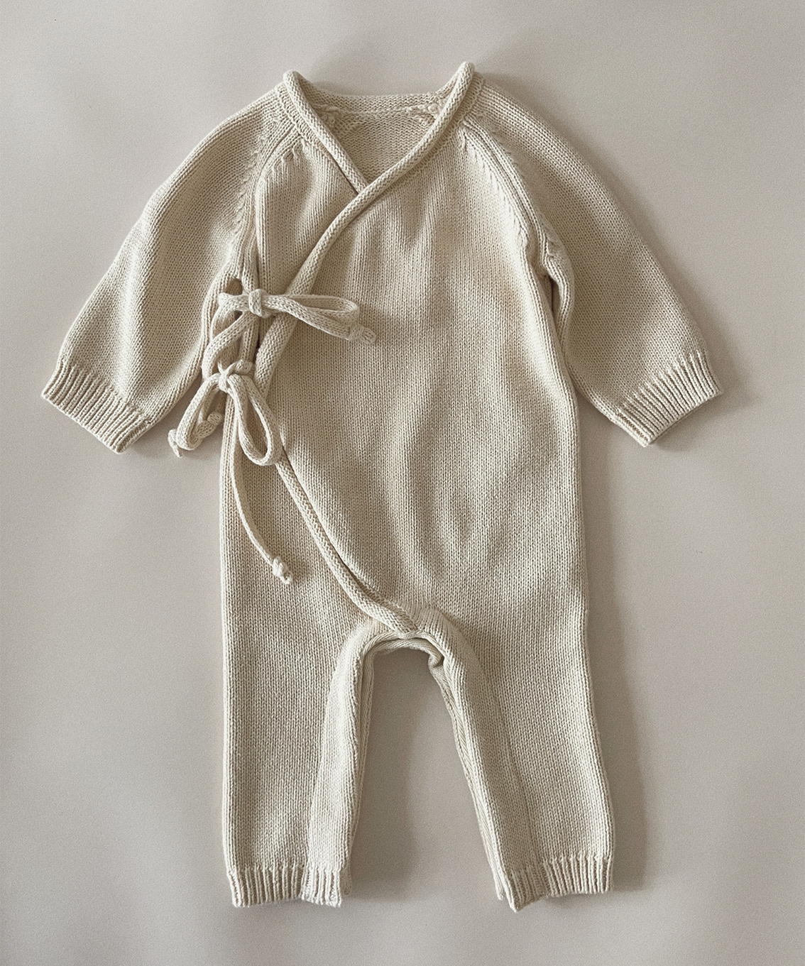 Susukoshi - Knit Baby Kimono Overall Suit - Cotton