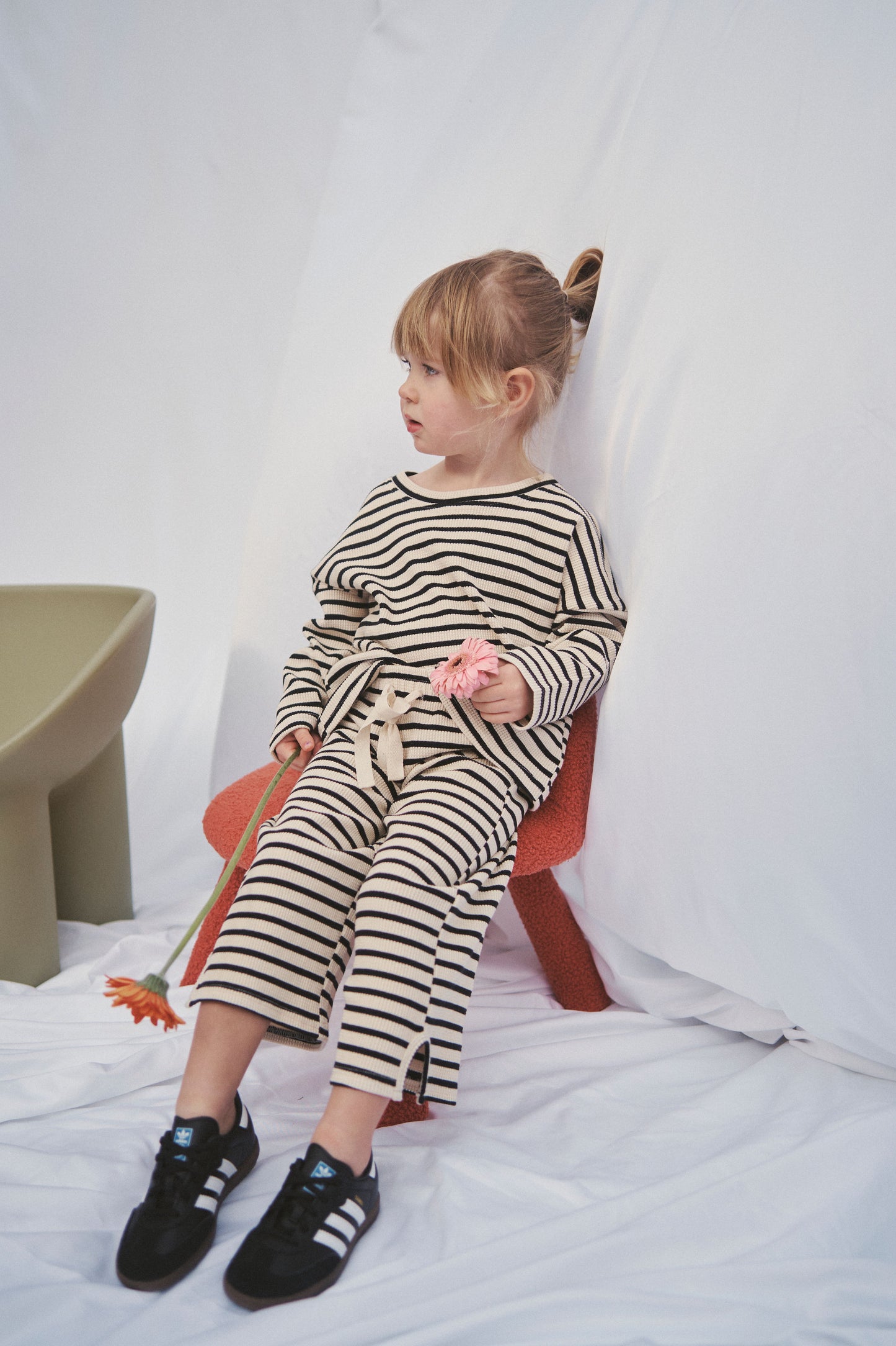 Little the Label - Lucky Long Sleeve Tee - Ecru/Black