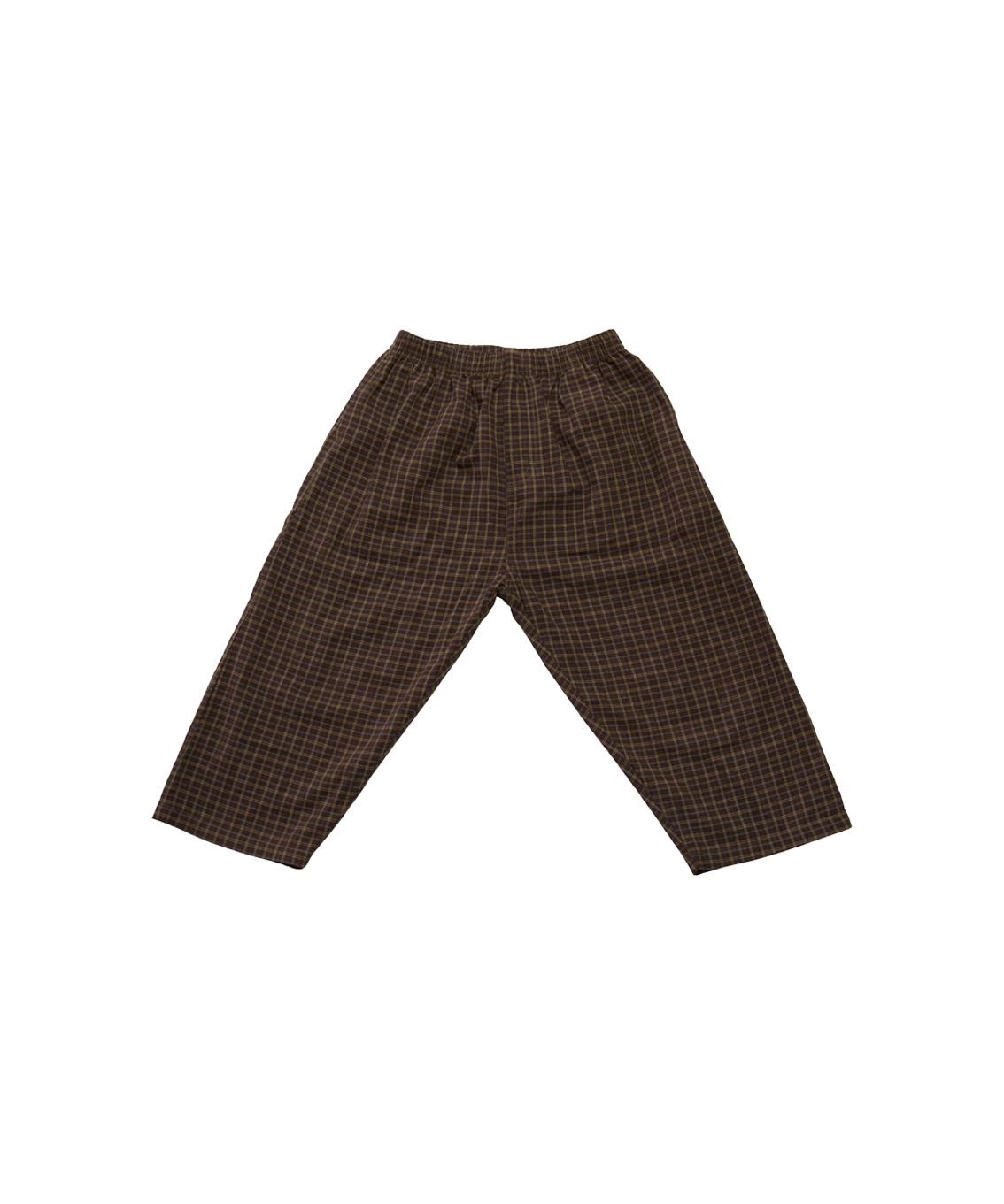Little the Label - Dusty Drop Crotch Pant - Choc Gingham