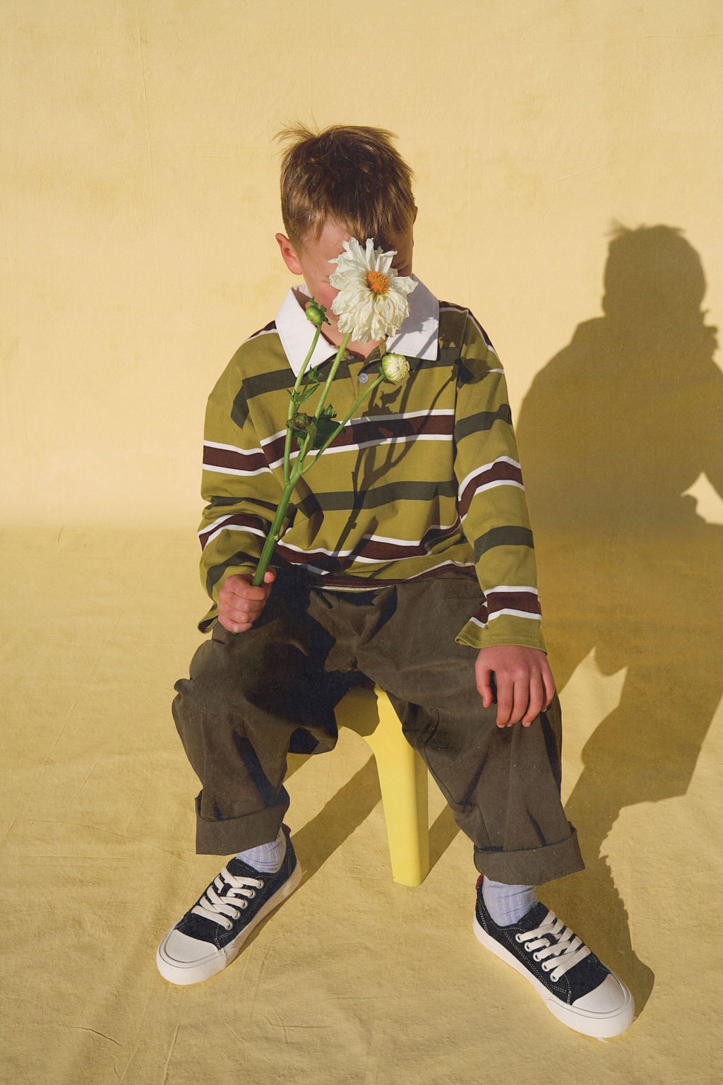 Little the Label - The Rae Rugby Jersey - Avocado Stripe