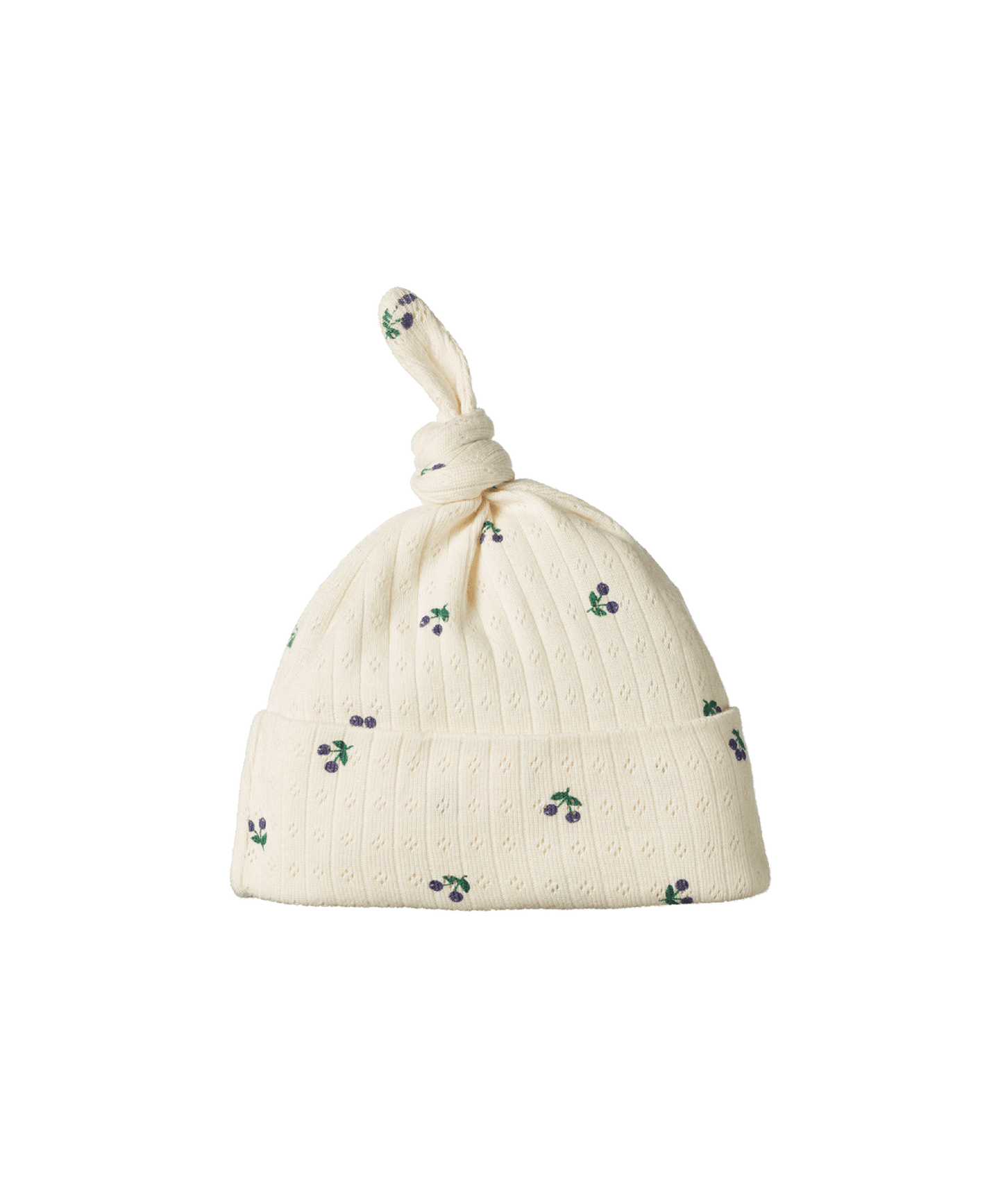 Nature Baby - Knotted Beanie Pointelle - Winter Berry