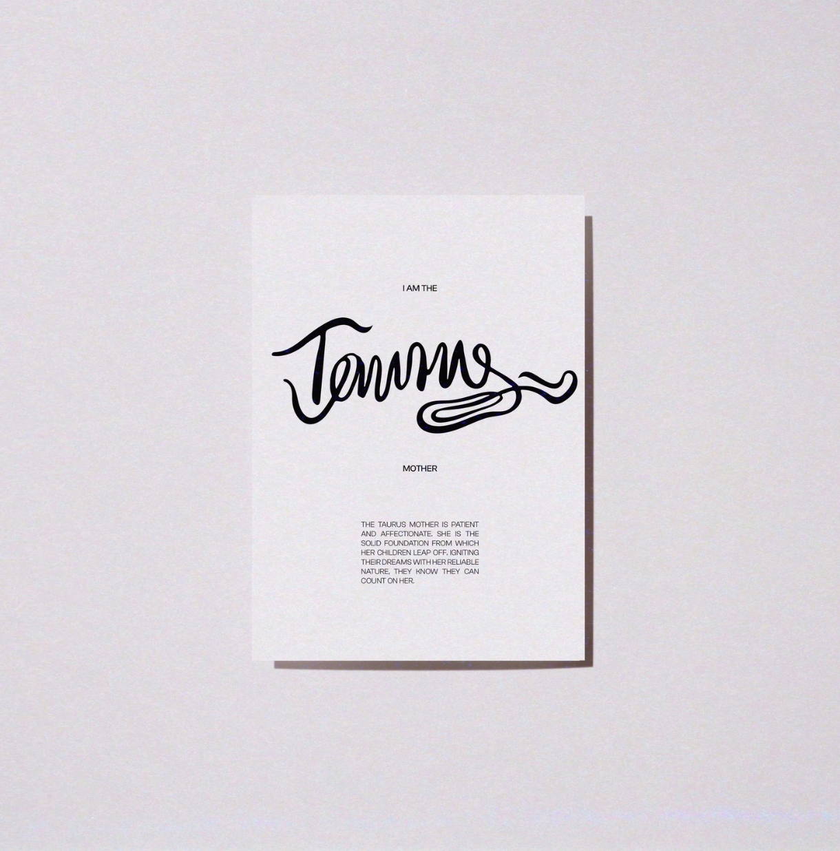 La Terre Press - Mother's Day Zodiac Print- Taurus