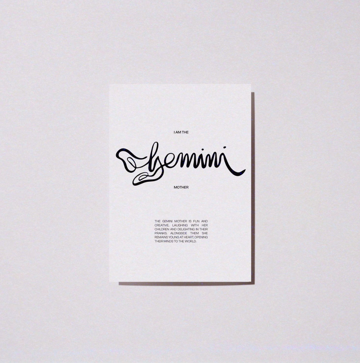 La Terre Press - Mother's Day Zodiac Print- Gemini