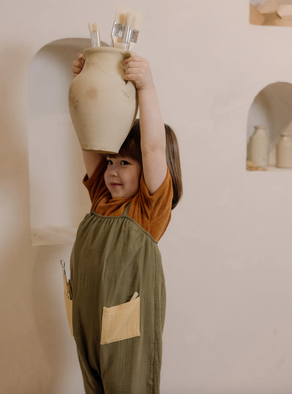 Organic Zoo - Olive Artisan Jumpsuit