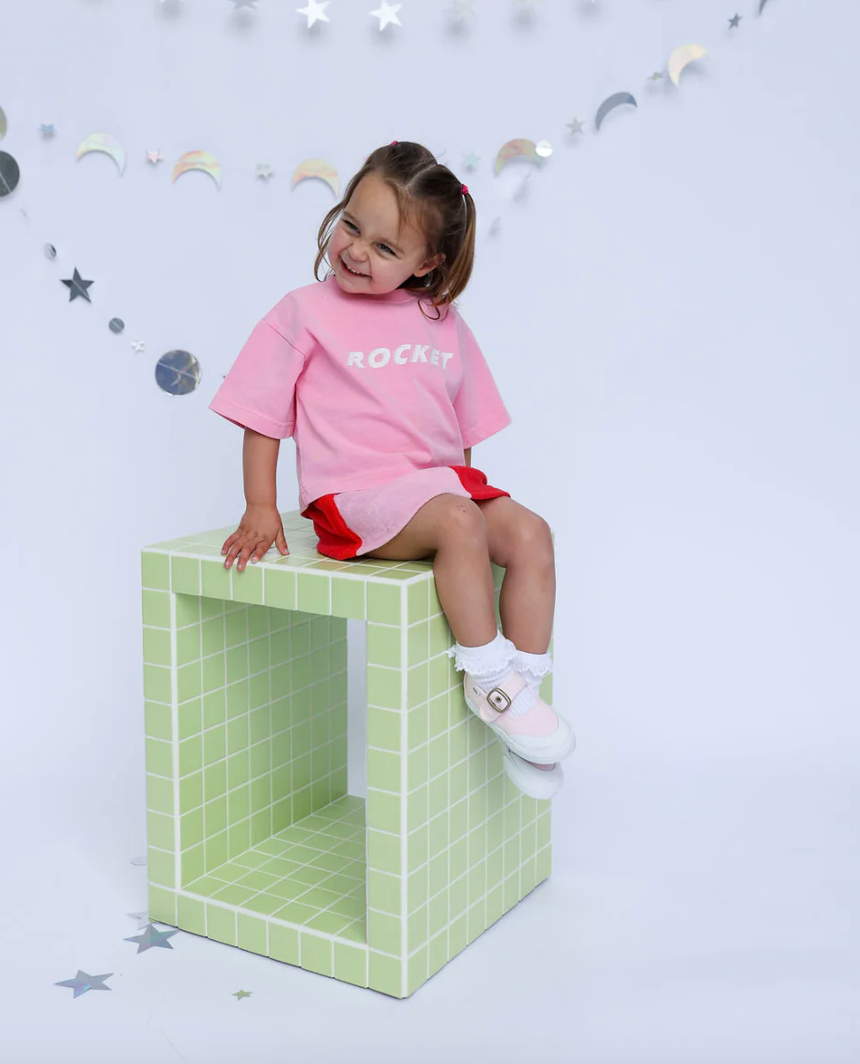 Sunday Siblings - Rocket Tee - Pink