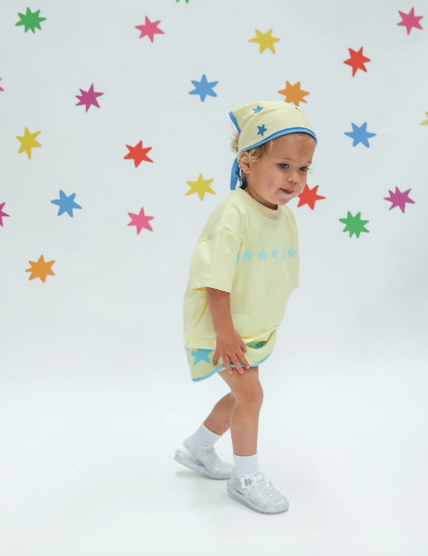Sunday Siblings - Stars Align Tee - Yellow & Blue