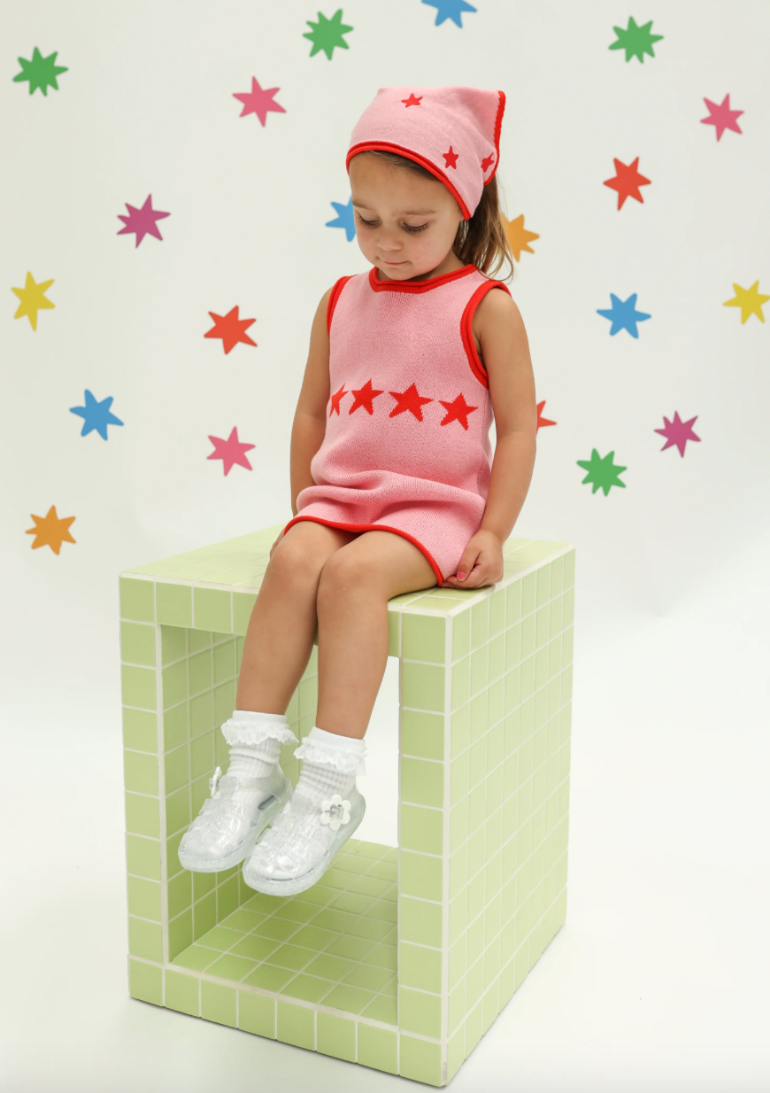 Sunday Siblings - Stars Align Dress - Pink & Red