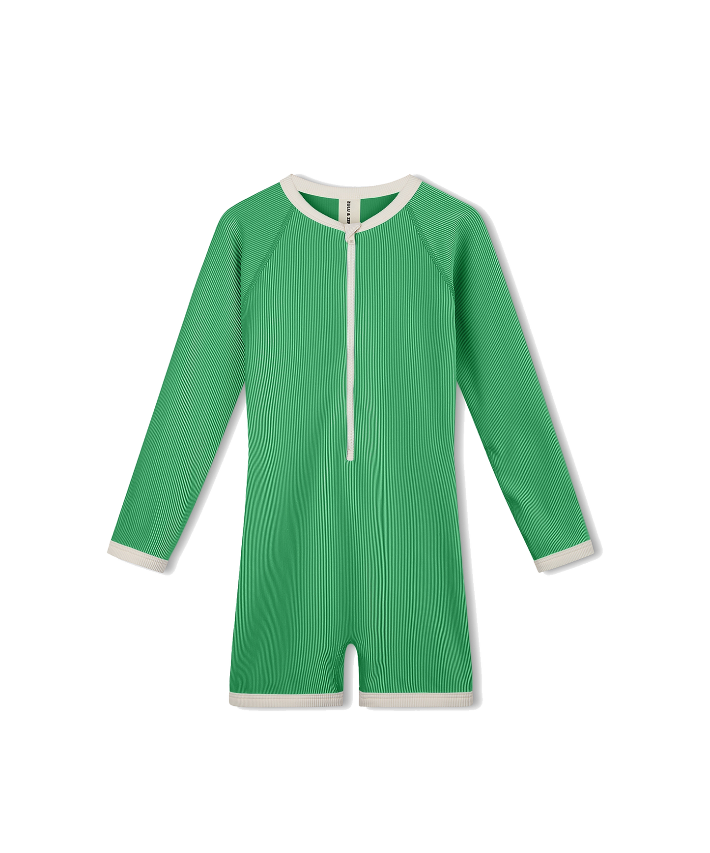 Zulu & Zephyr - Mini Stripe Rib Surf Suit - Parrot Green