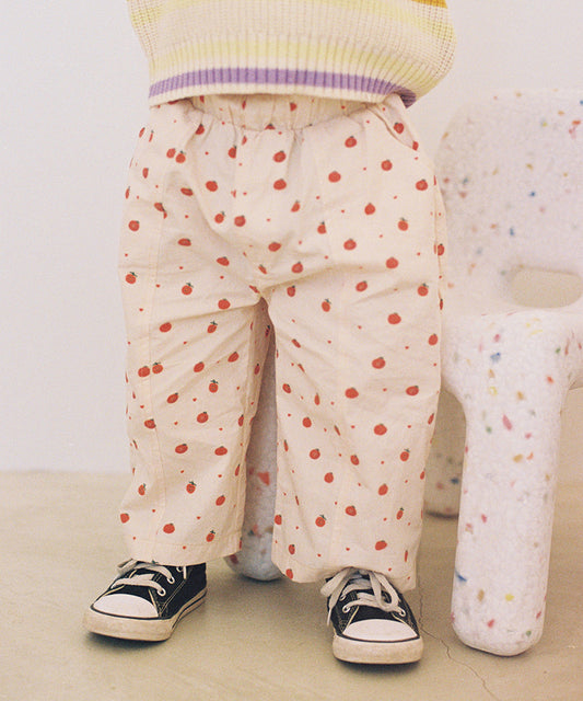 Sunday Siblings - Happy Tomato Pants - Red