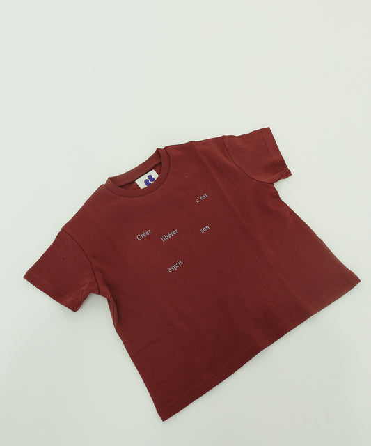 By Billie - C'est organic cotton tee - brown/blue