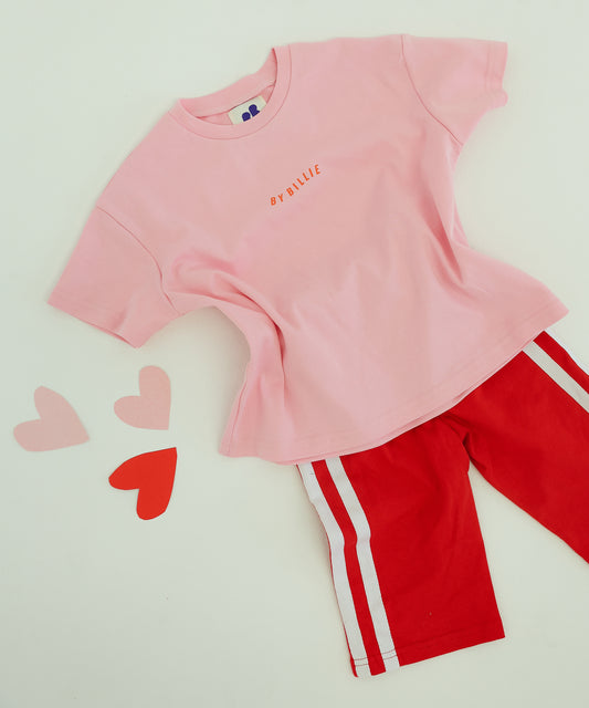 By Billie - Organic Cotton Wave Tee - Pink