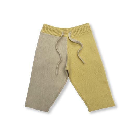 Grown - Colour Block Milano Pant - Dusty Lime