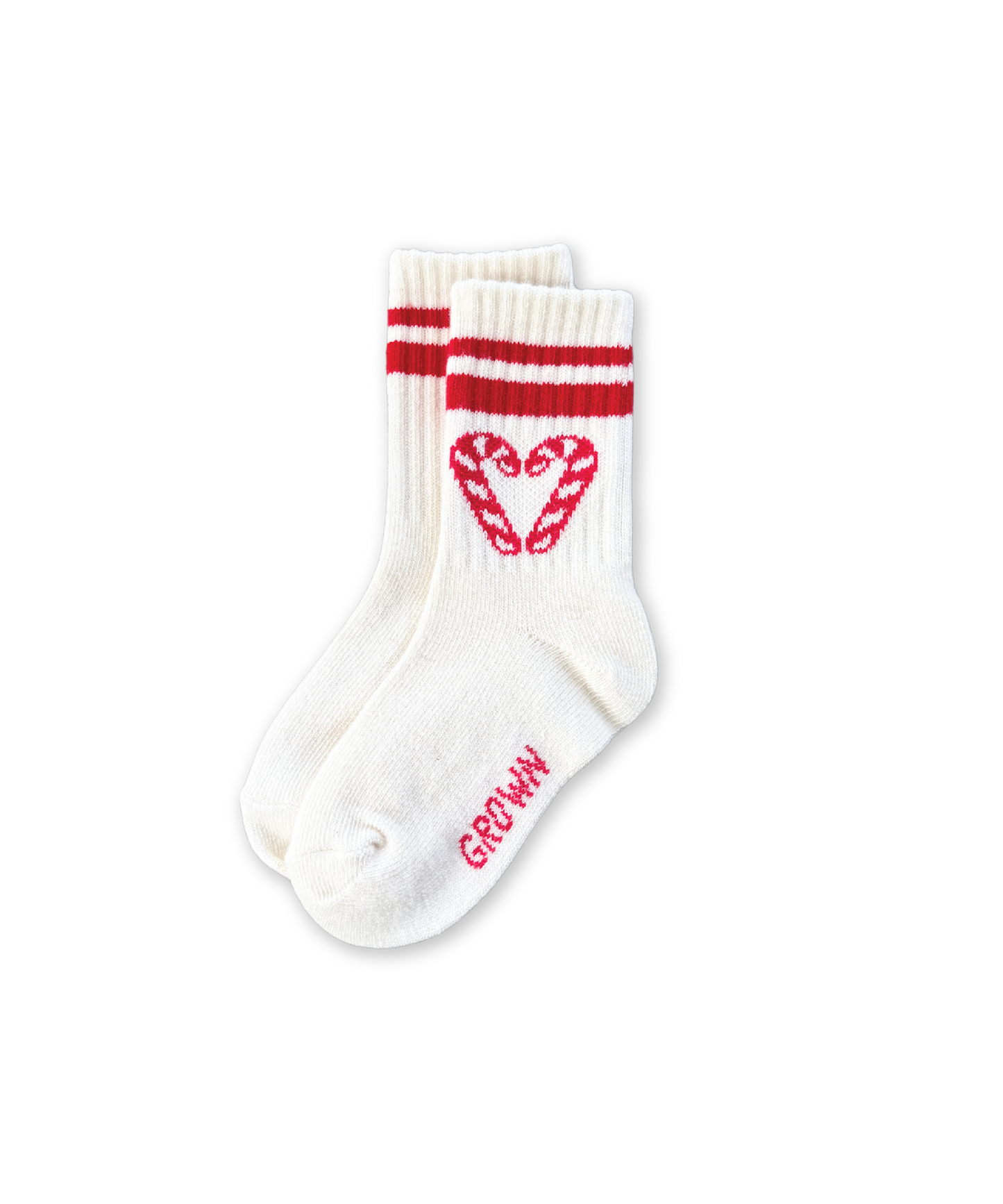 Grown - Candy Cane Heart Socks
