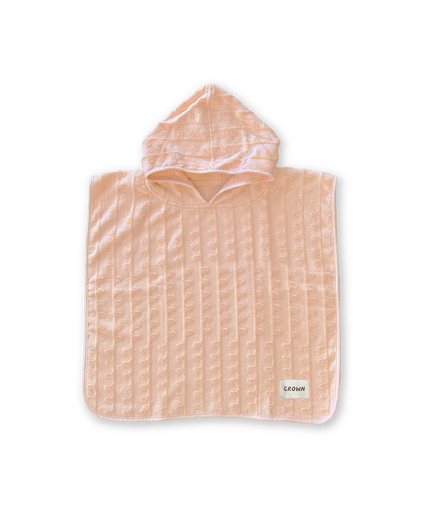 Grown - Terry Towelling Flow Poncho - Peachy