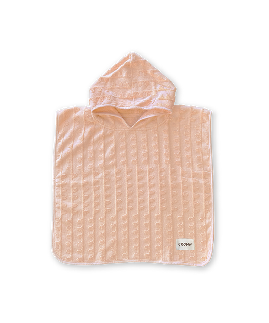 Grown - Terry Towelling Flow Poncho - Peachy
