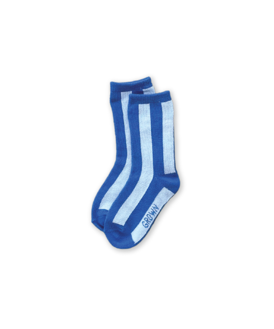 Grown - Striped Socks - Sea