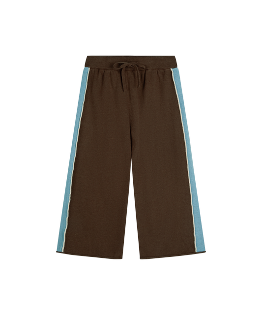 Illoura the Label - Lightweight Knit Pants - Choc Contrast
