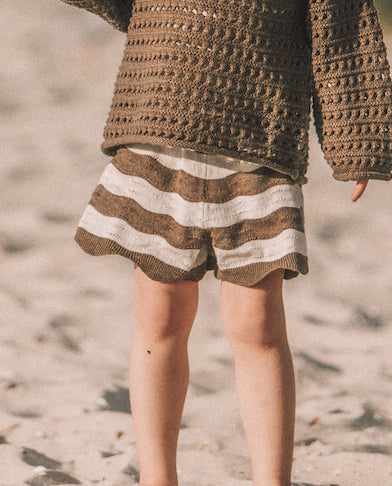 Grown - Summer Knit Shorts - Mud/Coconut