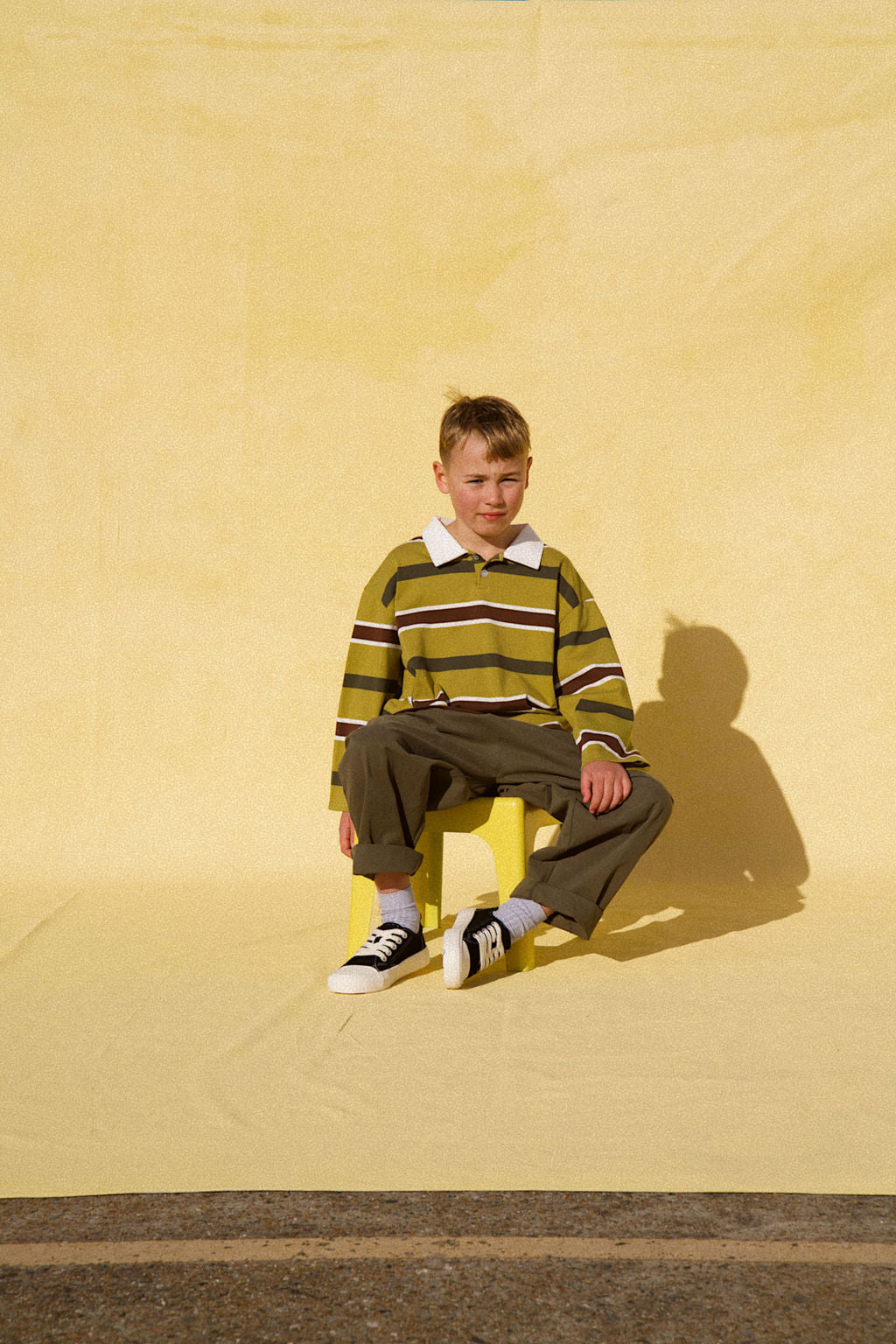 Little the Label - The Rae Rugby Jersey - Avocado Stripe