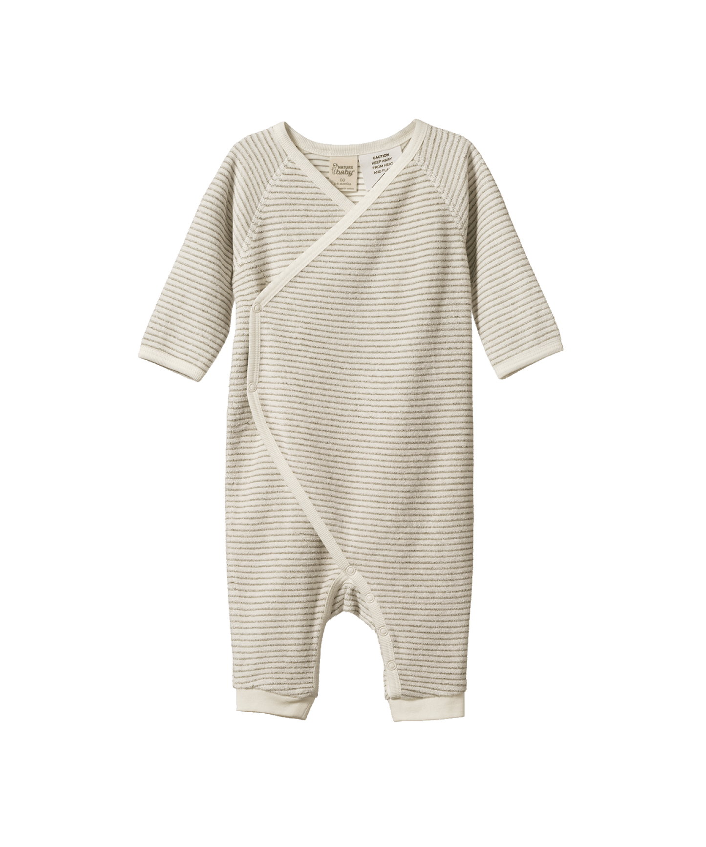 Nature Baby - Kimono Stretch & Grow Terry - Nettle Stripe