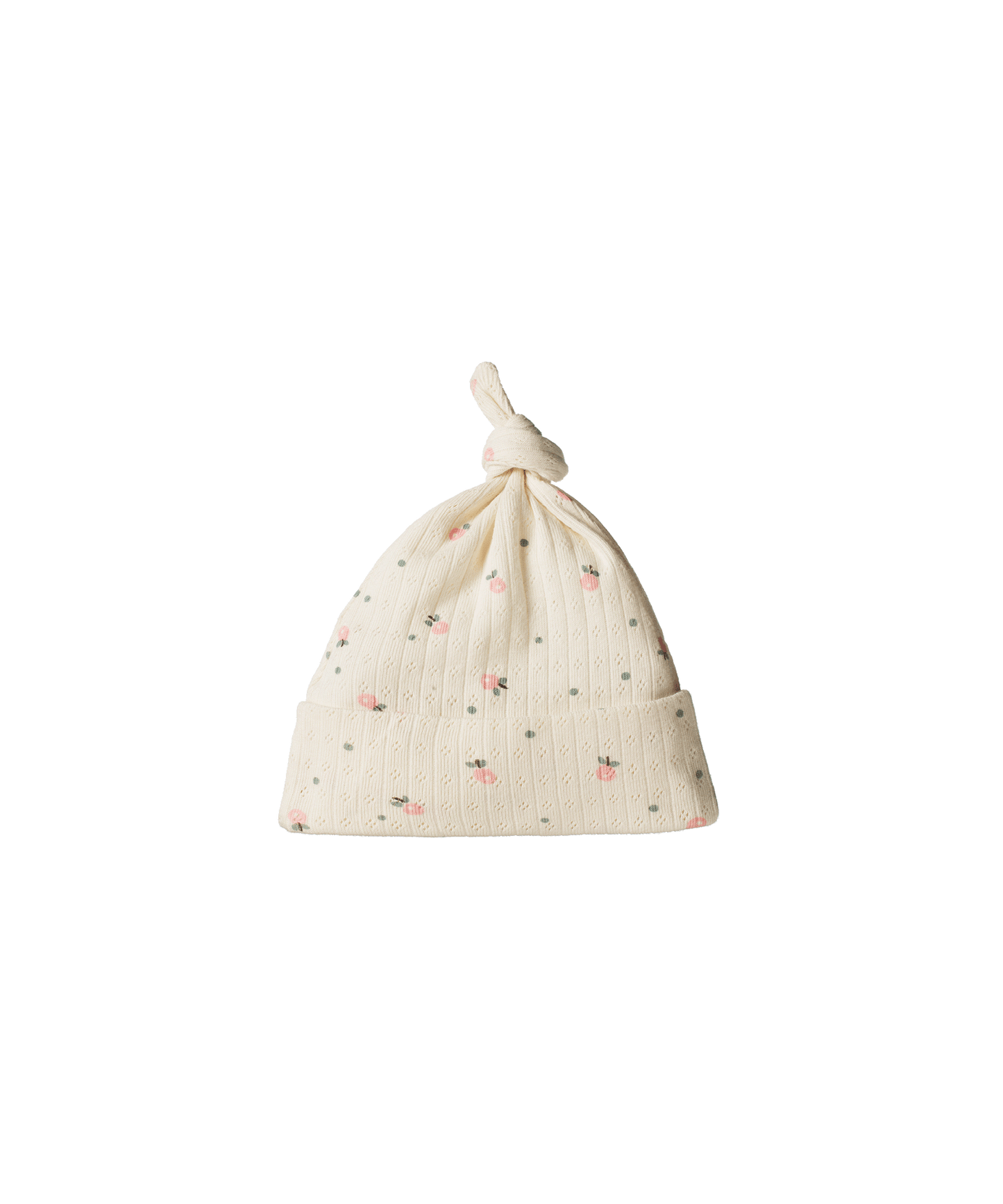 Nature Baby - Pointelle Knotted Beanie - Posey Blossom