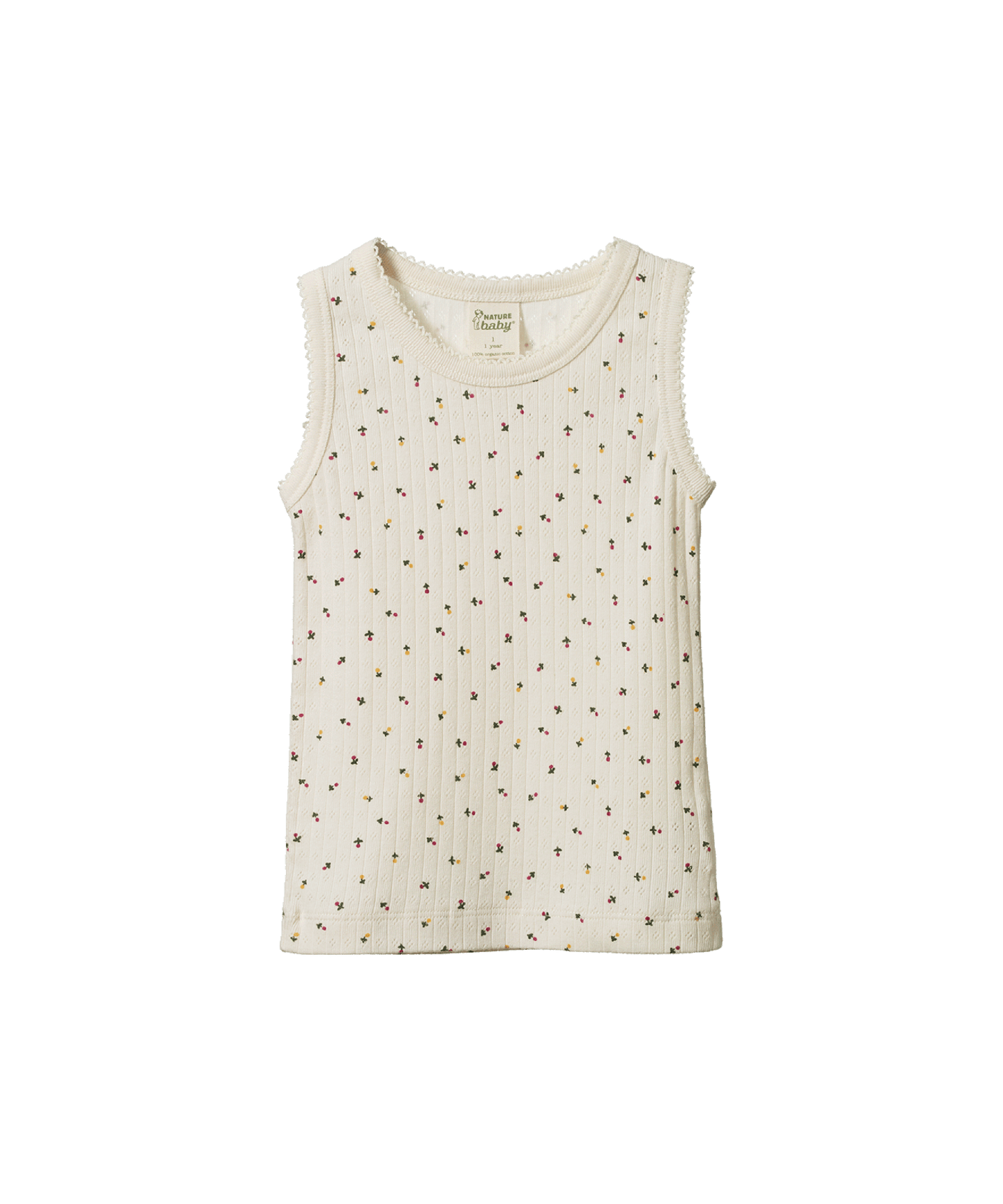 Nature Baby - Pointelle Singlet - Aster Floral