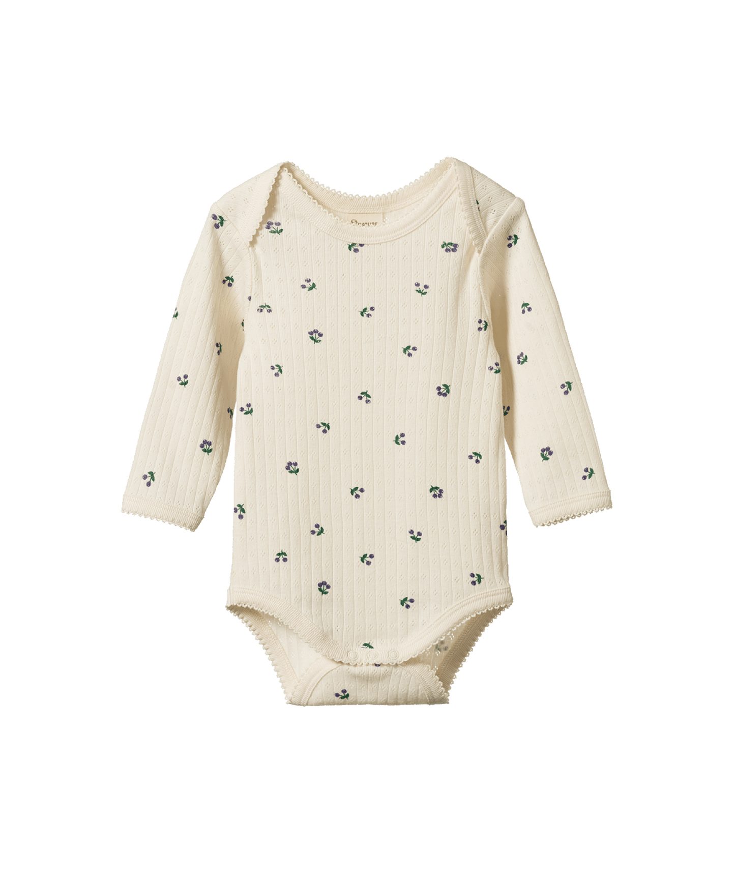 Nature Baby - Long Sleeve Bodysuit Pointelle - Winter Berry Print