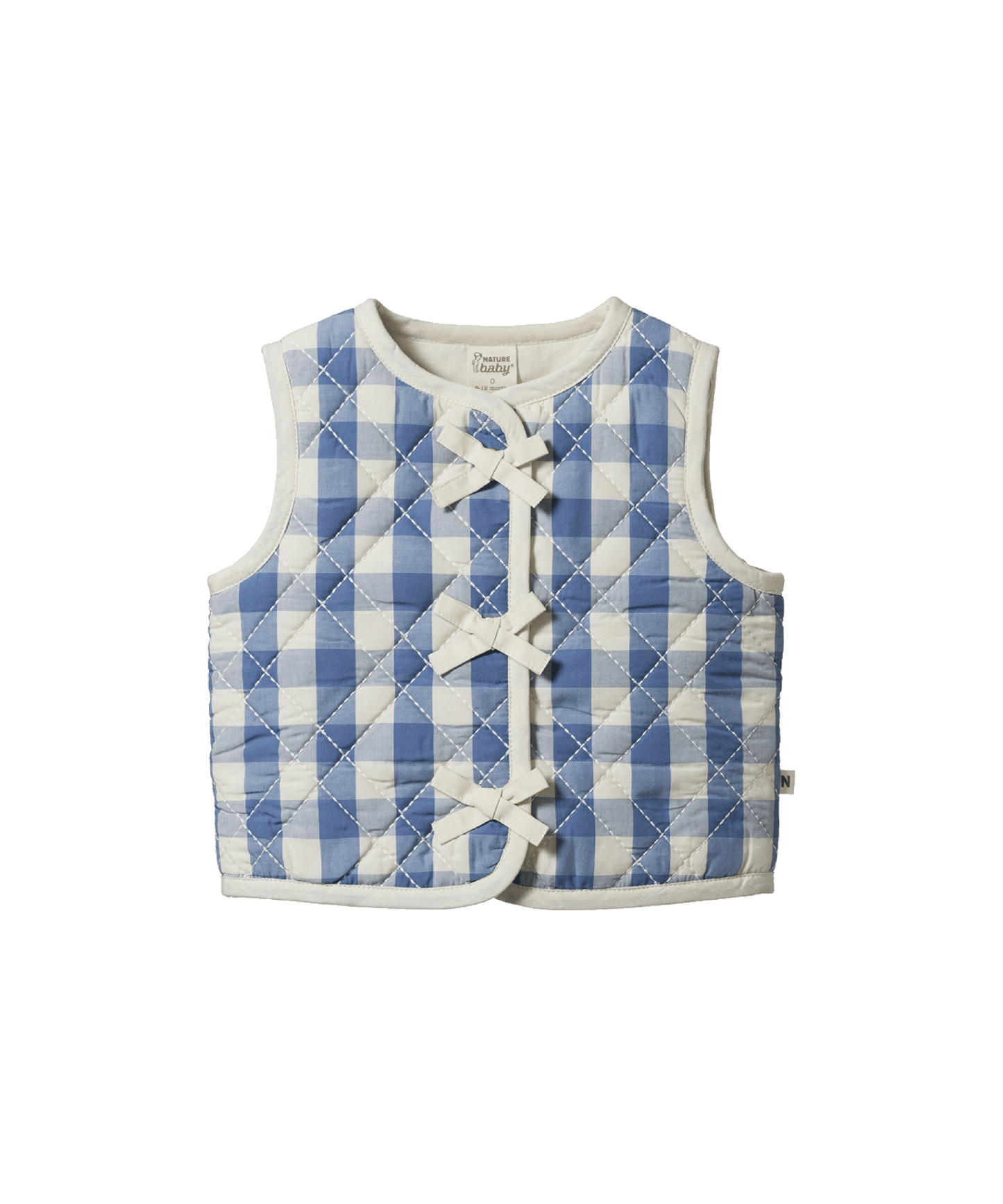 Nature Baby - Marlo Quilted Vest, Bluebelle Check