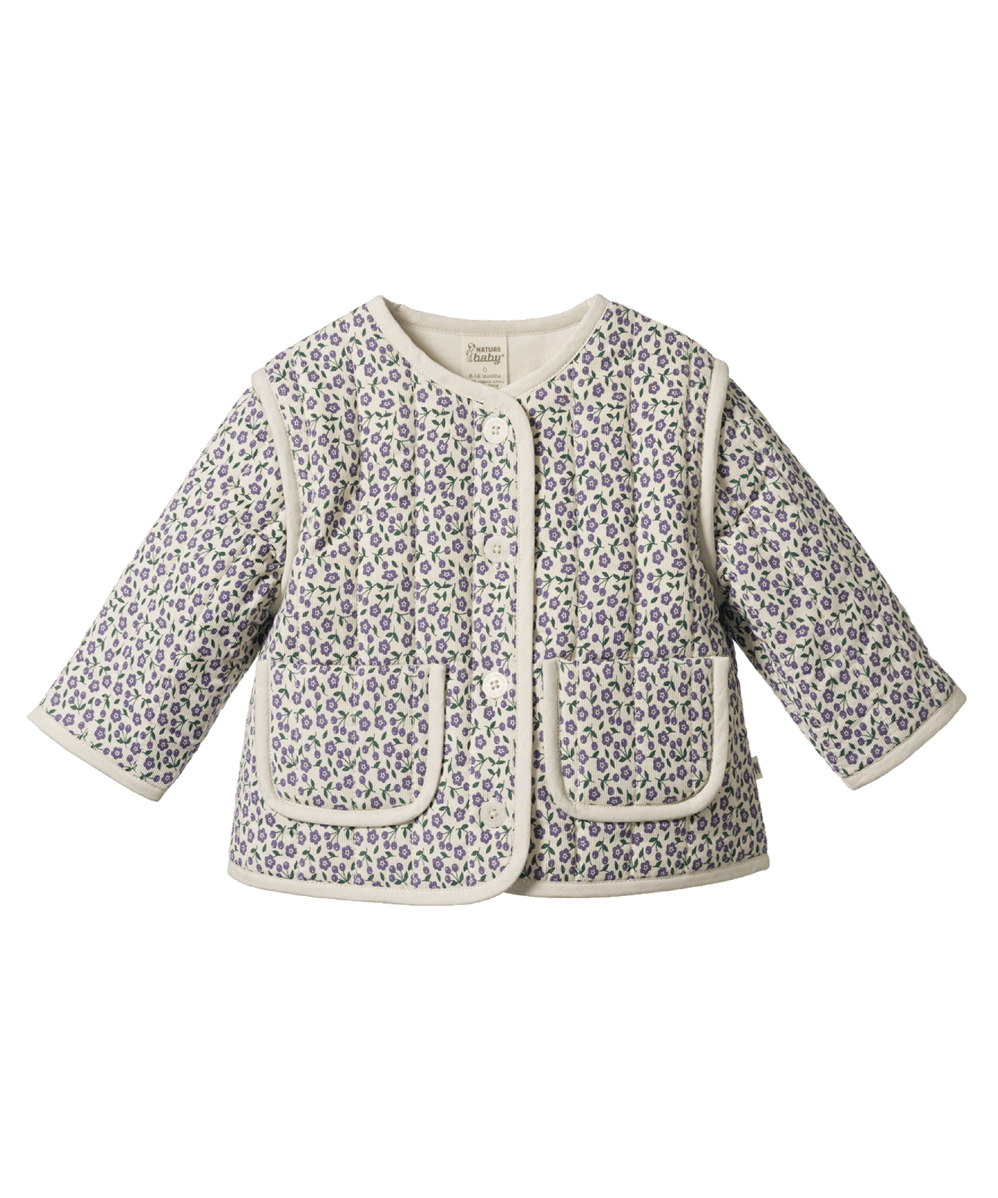 Nature Baby - Edith Quilted Jacket - Briarwood Heron Print
