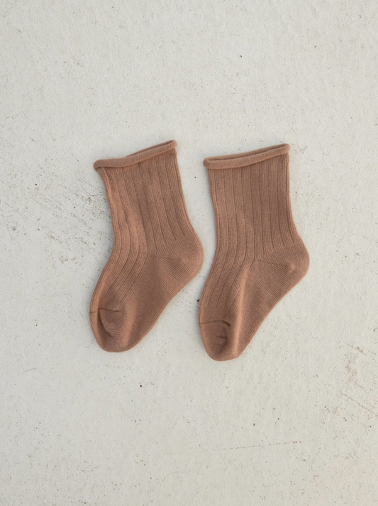 Tiny Trove - Ribbed Socks - Clay