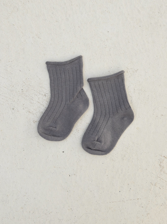 Tiny Trove - Ribbed Socks - Grey