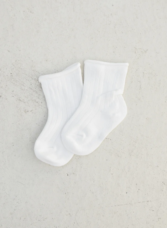 Tiny Trove - Ribbed Socks - Snow