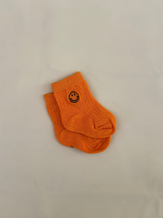 Tiny Trove - Face Socks - Orange