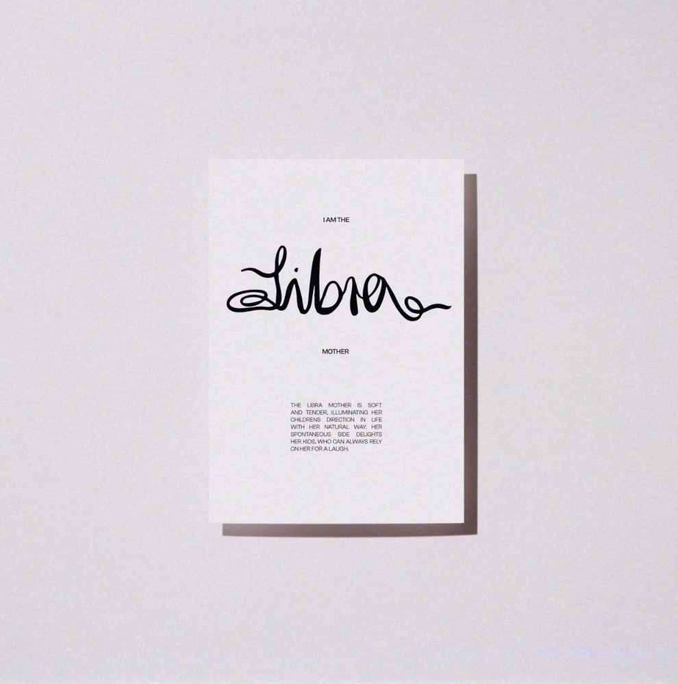 La Terre Press Mother's Day Zodiac Print Libra Born West