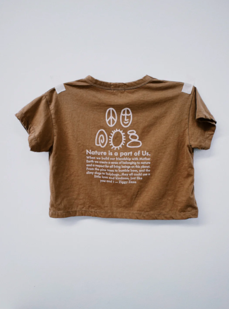 Ziggy Zaza We are part of nature tee Caramel – Born West