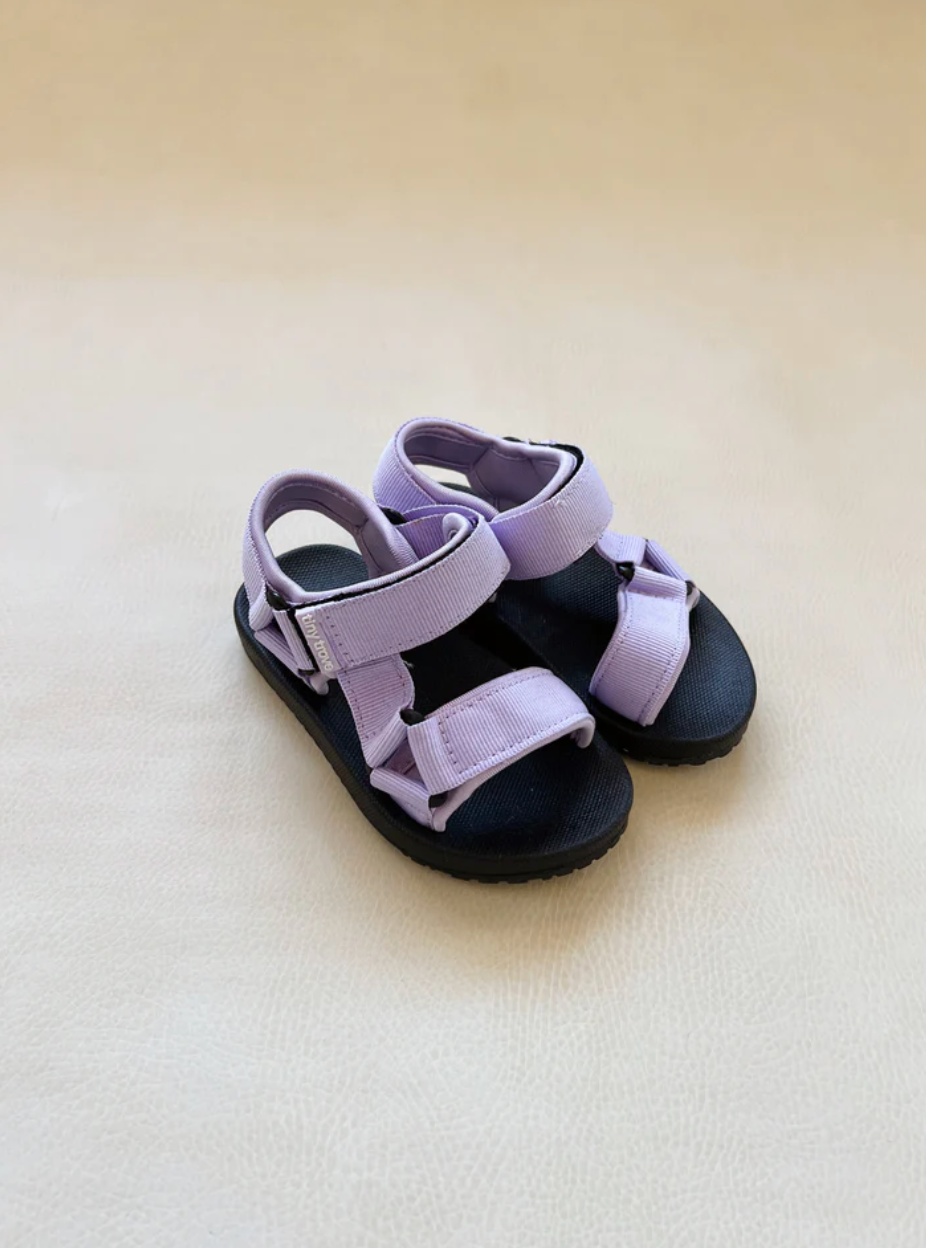 Tiny Trove - Olympia Velcro Sandals - Lilac