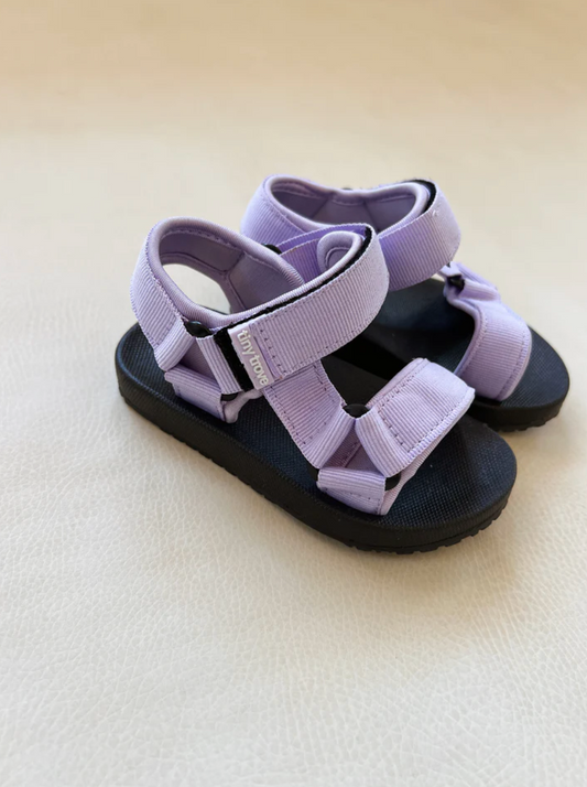 Tiny Trove - Olympia Velcro Sandals - Lilac