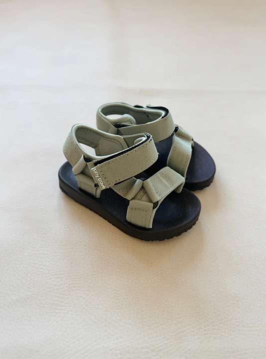 Tiny Trove - Olympia Velcro Sandals - Sage