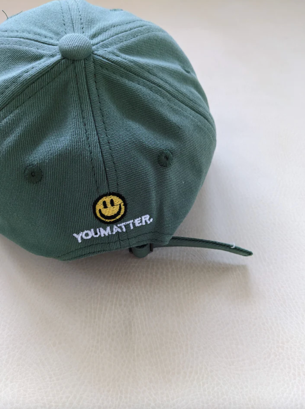 Tiny Trove - Smiley Embroidery Cap - Forest