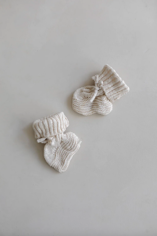 Belle & Sun - Knitted Booties - Shell
