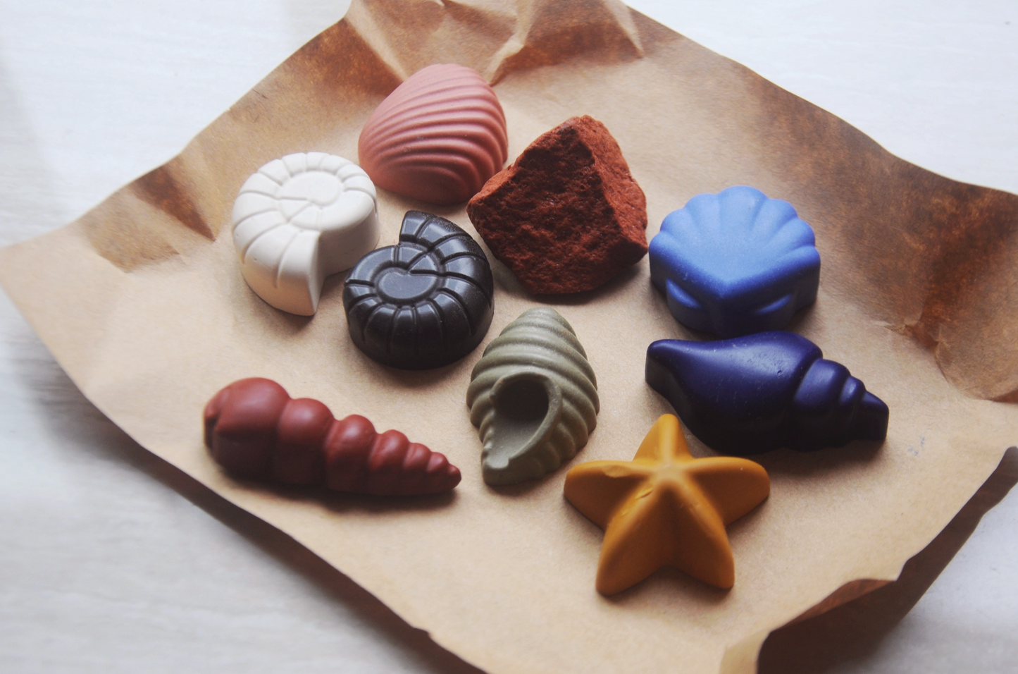 Smilogy Kids - Ocean Shells Natural Beeswax Crayons
