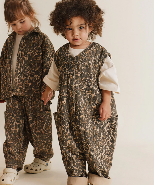Claude & Co - Wren Leopard Print Sleeveless Overall