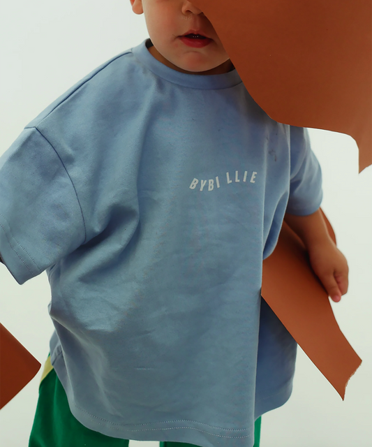 By Billie - Organic Cotton Wave Tee - Blue