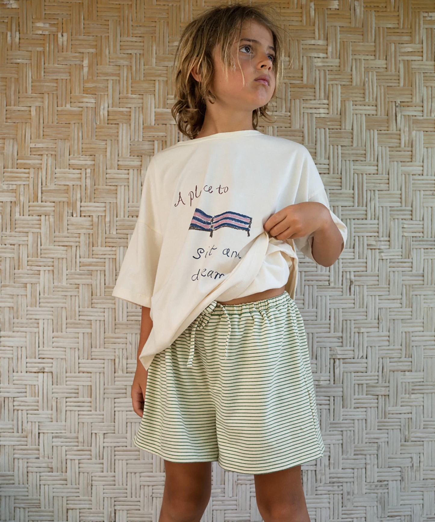 Illoura the Label - Sit & Dream Artist Collab Tee - Natural